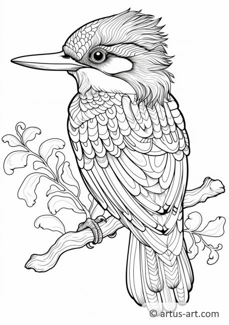 Kingfisher Coloring Page For Kids